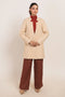 BEIGE-V-NECK FULL SLEEVES CARDIGAN SWEATER (24X-096-66)