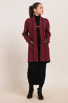 MAROON-FULL SLEEVES CARDIGAN SWEATER (24X-097-66)