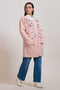 L-PINK-ROUND NECK FULL SLEEVES CARDIGAN SWEATER (24X-098-66)