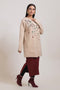 BEIGE-ROUND NECK FULL SLEEVES CARDIGAN SWEATER (24X-098-66)