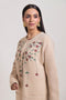 BEIGE-ROUND NECK FULL SLEEVES CARDIGAN SWEATER (24X-098-66)