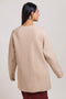 BEIGE-ROUND NECK FULL SLEEVES CARDIGAN SWEATER (24X-098-66)