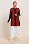 MAROON-ROUND NECK FULL SLEEVES CARDIGAN SWEATER (24X-099-66)