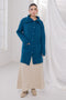 TEAL-WING COLLAR FULL SLEEVES CARDIGAN W-POCKET SWEATER (24X-104-66)