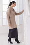 BEIGE-SHAWL COLLAR FULL SLEEVES CARDIGAN SWEATER (24X-105-66)