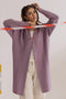 L-PURPLE-V-NECK FULL SLEEVES CARDIGAN SWEATER (24X-107-66)