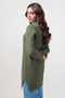 GREEN-V-NECK FULL SLEEVES CARDIGAN SWEATER (24X-108-66)