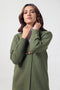 GREEN-V-NECK FULL SLEEVES CARDIGAN SWEATER (24X-108-66)