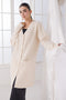 CREAM-V-NECK FULL SLEEVES CARDIGAN W-POCKET SWEATER (24X-109-66)