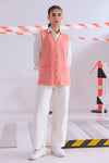 PINK-SANDO V-NECK CARDIGAN SWEATER (24X-152-66)