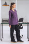 MAUVE-FULL SLEEVES V-NECK CARDIGAN SWEATER (24X-153-66)