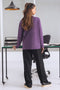 MAUVE-FULL SLEEVES V-NECK CARDIGAN SWEATER (24X-153-66)