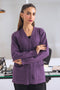 MAUVE-FULL SLEEVES V-NECK CARDIGAN SWEATER (24X-153-66)