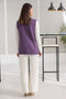 MAUVE-SANDO V-NECK CARDIGAN SWEATER (24X-154-66)