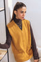 MUSTARD-SANDO V-NECK CARDIGAN SWEATER (24X-156-66)