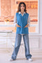 SKY-BLUE-SANDO V-NECK CARDIGAN SWEATER (24X-156-66)