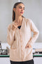 BEIGE-FULL SLEEVES V-NECK CARDIGAN SWEATER (24X-157-66)