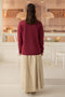 MAROON-FULL SLEEVES V-NECK CARDIGAN SWEATER (24X-159-66)