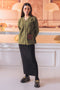 OLIVE-FULL SLEEVE V-NECK-CARDIGAN SWEATER (24X-163-66)