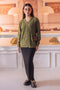 OLIVE-FULL SLEEVE V-NECK-CARDIGAN SWEATER (24X-163-66)