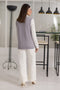 GREY-SANDO V-NECK-CARDIGAN SWEATER (24X-164-66)