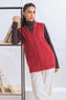 MAROON-SANDO V-NECK-CARDIGAN SWEATER (24X-164-66)