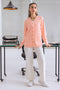 L-PEACH-FULL SLEEVE V-NECK-CARDIGAN SWEATER (24X-165-66)