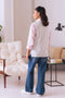 WHITE-SANDO V-NECK CARDIGAN SWEATER (24X-174-66)