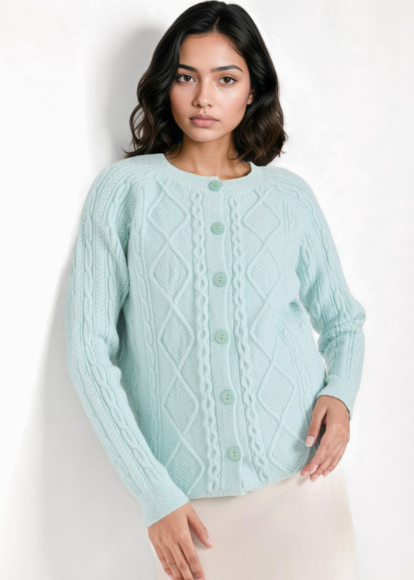 L-Turqs-Round Neck Full Sleeves Cardigan Sweater (25Y-006-67)