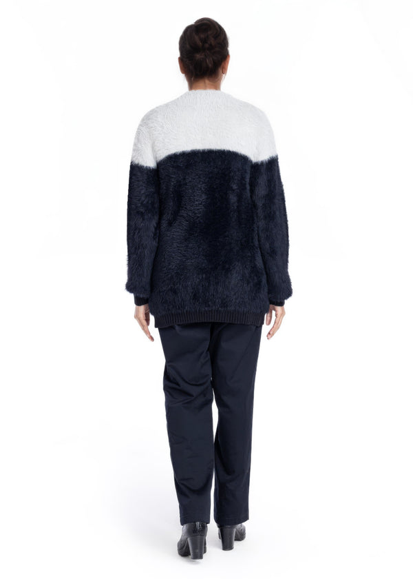 Black-Round Neck Cardigan Full Sleeves Sweater (25Y-007-67)