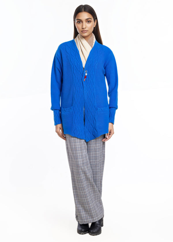 R-Blue-V-Cardigan Full Sleeves Sweater (25Y-028-67)