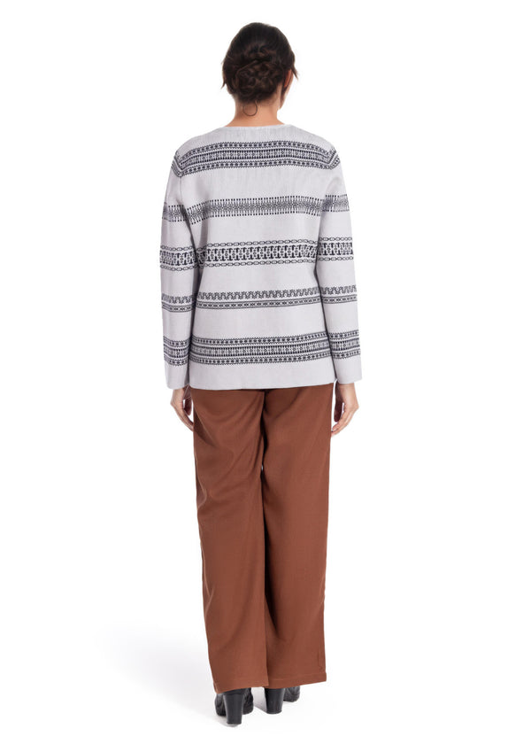 Ash-Round Neck Full Sleeves Cardigan Sweater (25Y-039-67)