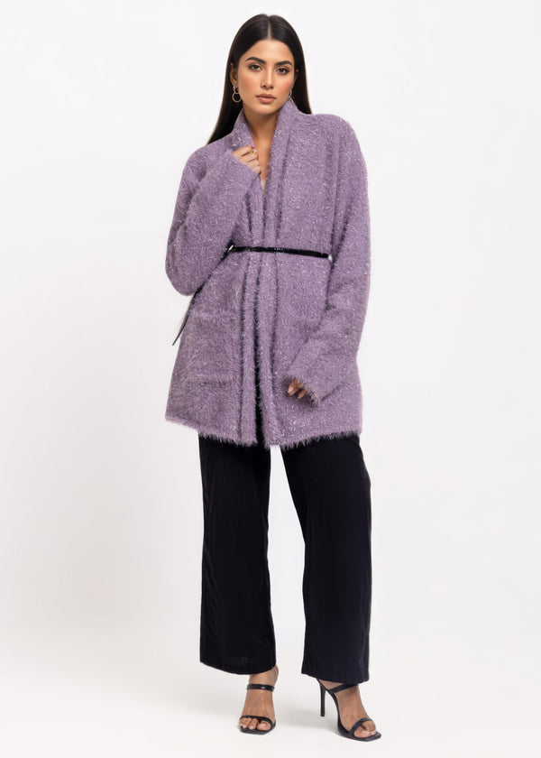 Plum-V-Cardigan Full Sleeves Sweater (25Y-073-67)