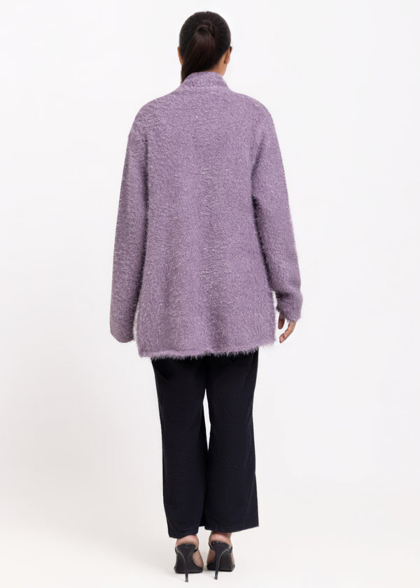 Plum-V-Cardigan Full Sleeves Sweater (25Y-073-67)