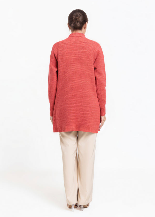 D-Rust-Round Neck Full Sleeves Cardigan Sweater (25Y-083-67)