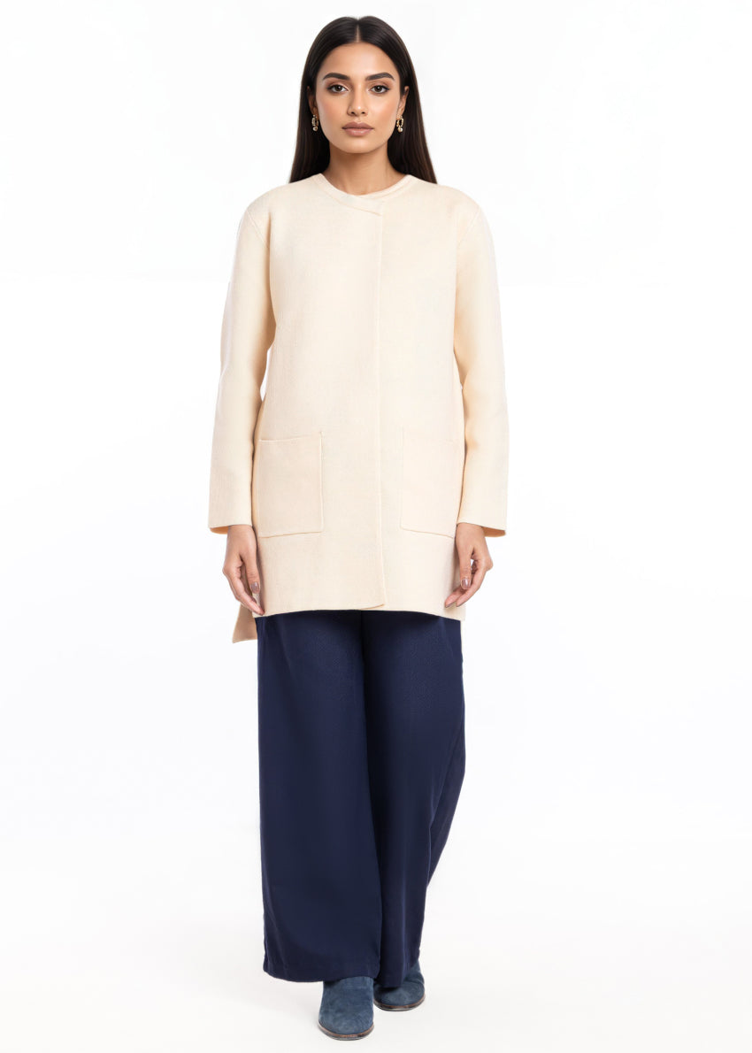 Bonanza Satrangi Beige-Round Neck Cardigan Full Sleeves Sweater (25Y-096-67), view 1