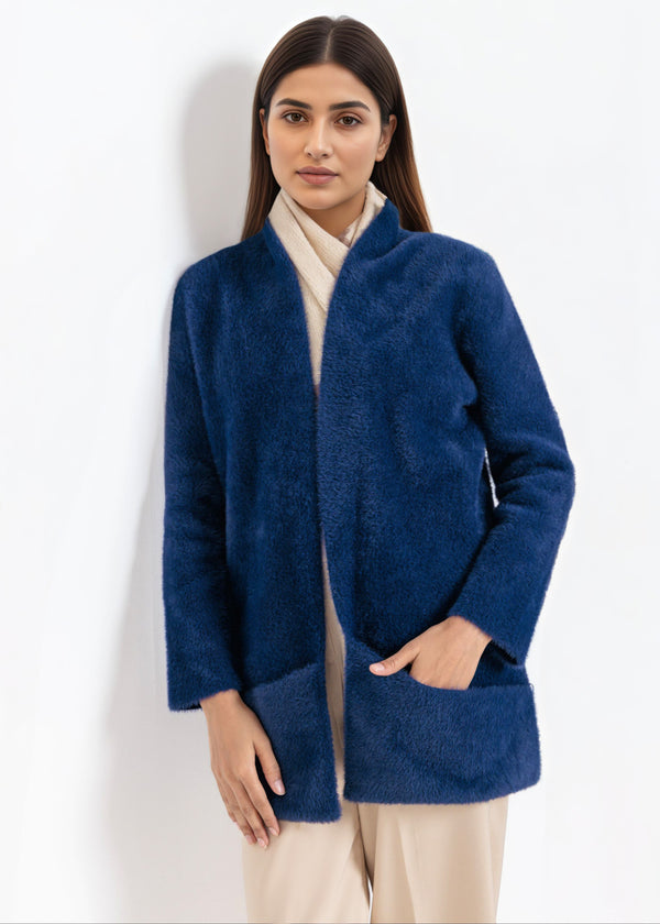 Navy-Round Neck Full Sleeves Cardigan Sweater (25Y-111-67)