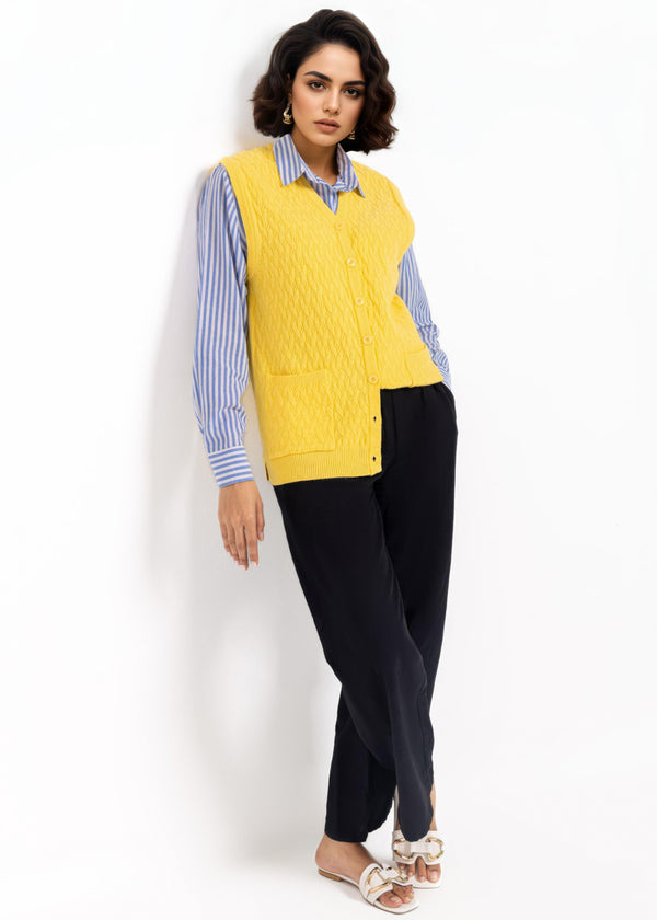 Lemon-V-Cardigan Sando Sweater (25Y-202-67)