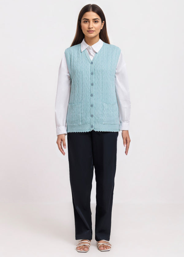 L-Turqs-V-Cardigan Sando Sweater (25Y-226-67)