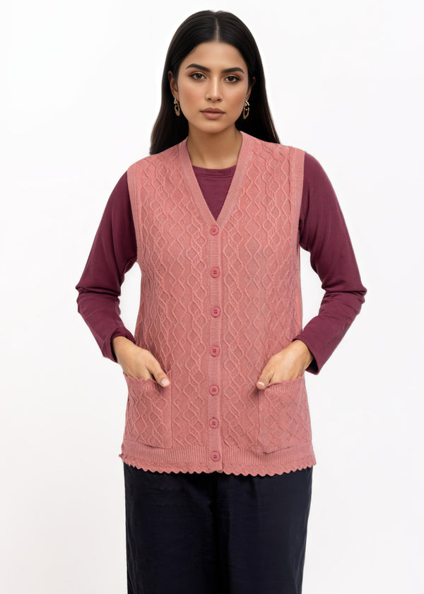 Brick-V-Cardigan Sando Sweater (25Y-232-67)