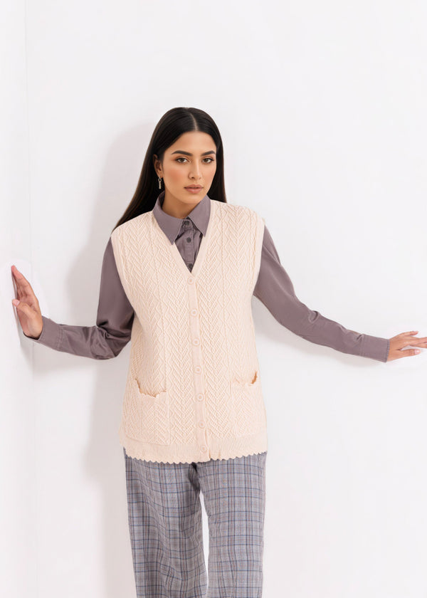 Fawn-V-Cardigan Sando Sweater (25Y-236-67)