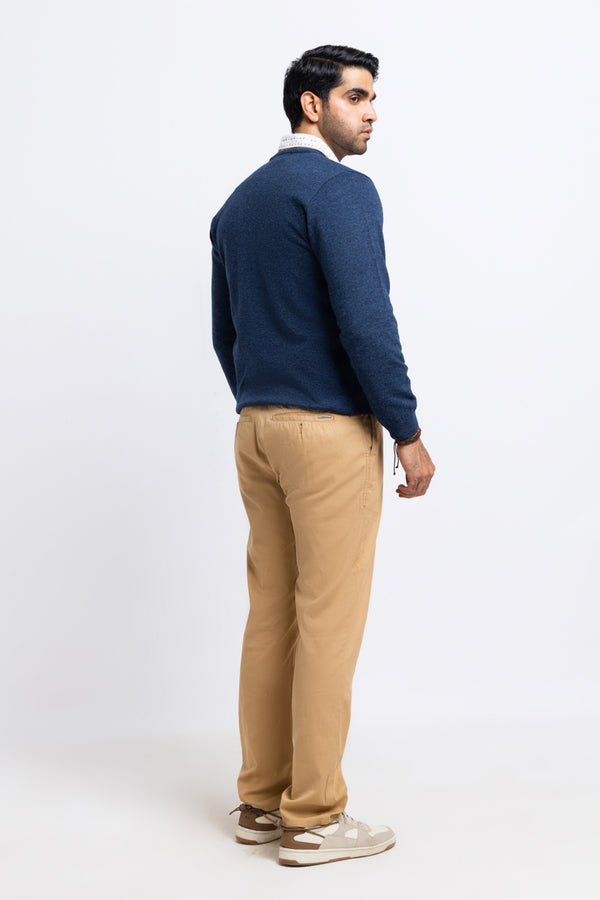 N-D-Blue-V-Neck Full Sleeves Sweater (501-14)