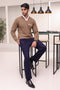 G-BEIGE-V-NECK FULL SLEEVES SWEATER (502-15)