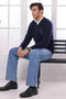 DN-BLUE-V-NECK FULL SLEEVES SWEATER (505-15)