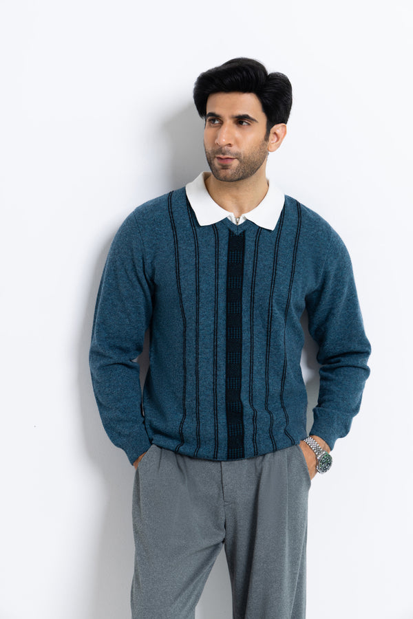 Ferozi-V-Neck Full Sleeves Sweater (507-14)