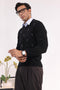 J-BLACK-V-NECK FULL SLEEVES SWEATER (507-15)