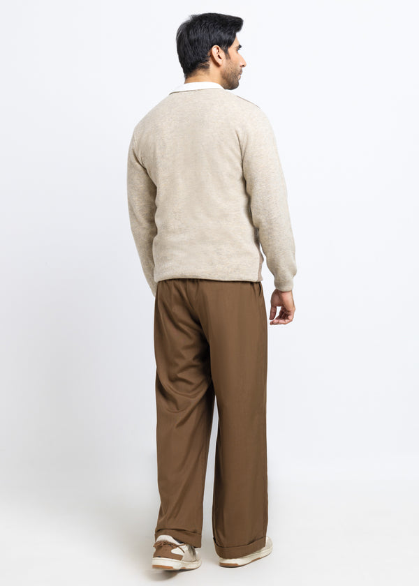 N-Stone-V-Neck Full Sleeves Sweater (508-14)