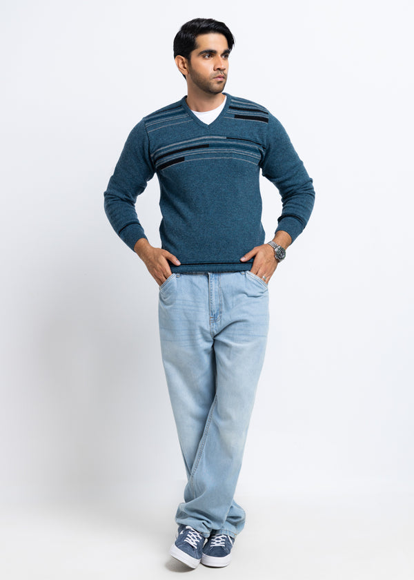 Ferozi-V-Neck Full Sleeves Sweater (509-14)