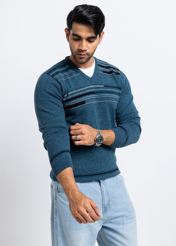 Ferozi-V-Neck Full Sleeves Sweater (509-14)