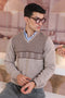 STRING-V-NECK FULL SLEEVES SWEATER (510-15)